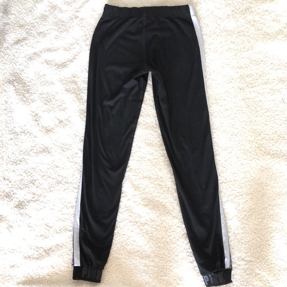 SOLD PINK Ultimate Black Joggers White Stripe - Picture 4 of 4